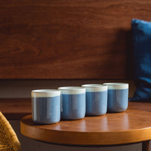 Carregar imagem no visualizador da galeria, Quatro xícaras de cafezinho (Azul)
