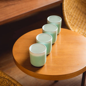 Four tea cups (Green)