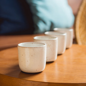 Four espresso cups (White Flakes)